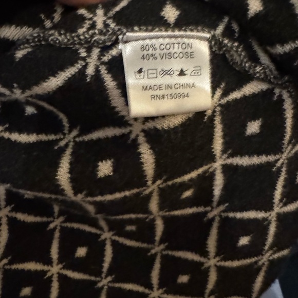 Belldini Cream and Black Cardigan with Yellow Accents - Picture 5 of 7